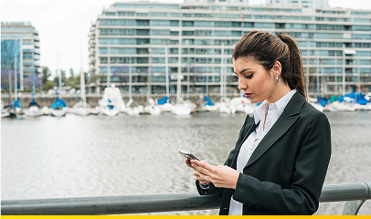 business Lady using a mobile phone